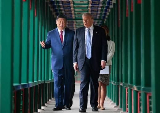 特朗普与习近平在中南海举行茶叙 为访华行程画上句号