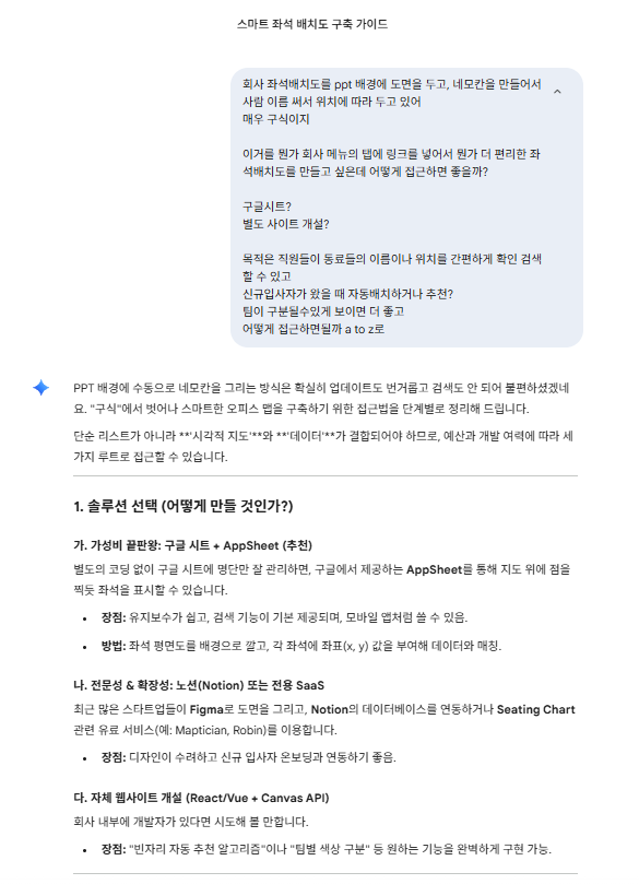A junior employee in Hancom's HR team interacts with AI to manage seating arrangements.