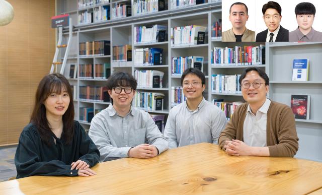 AI융합학과 강유민 박사과정생왼쪽부터 강성준 박사과정생 김광빈 박사과정생 김승준 교수 우측 상단 왼쪽부터아흐메드 엘샤르카위 박사후연구원 여도현 박사과정생 김보천 석사 사진광주과학기술원
