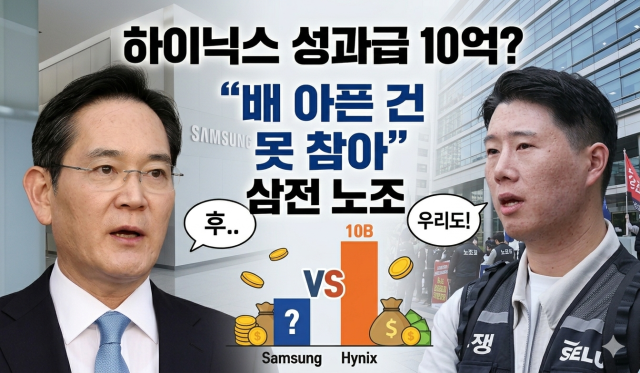 이재용 삼성전자 회장 및 최승호 삼성전자 노조위원장  사진  연합뉴스 및 자체 그래픽