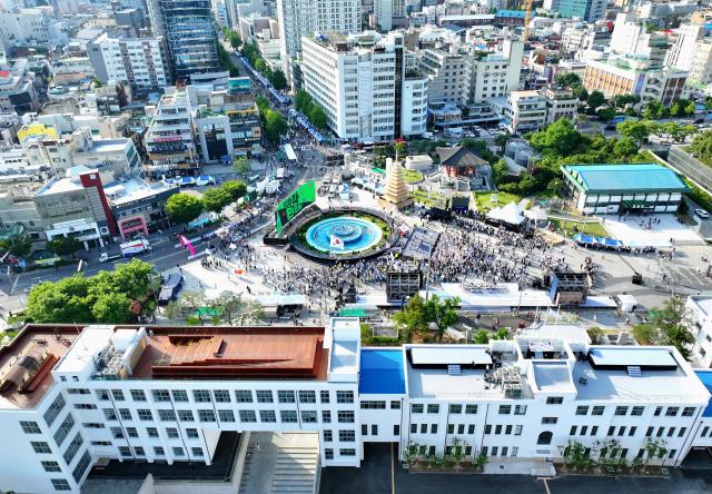 광주 동구 옛 전남도청과 5·18민주광장 사진연합뉴스