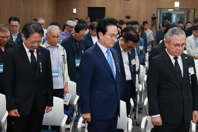 안민석 경기도교육감 민주진보 단일후보가 18일 제46주년 518 민주화운동 경기도 기념행사에 참석하고 있다 사진안민석 후보