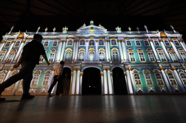 A media facade exhibition is presented at The Magnificent Hermitage exhibition held at the Oil Tank Culture Park in Mapo-gu Seoul May 18 2026 AJP Han Jun-gu