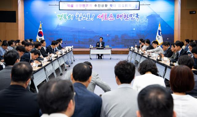 경북도 핵심 성장인프라 추진상황 점검회의 장면 사진경상북도