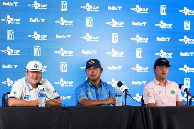 임성재왼쪽부터 김시우 이경훈 사진게티이미지 for THE CJ CUP Byron Nelson