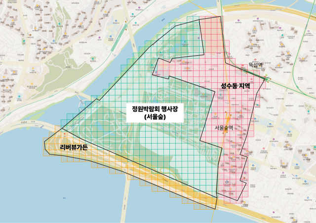 인구 밀집 집계 구역 사진서울시