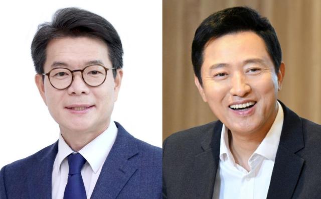 정원오 더불어민주당 서울시장 후보왼쪽 오세훈 국민의힘 서울시장 후보오른쪽 사진중앙선거관리위원회 홈페이지 프로필 사진
