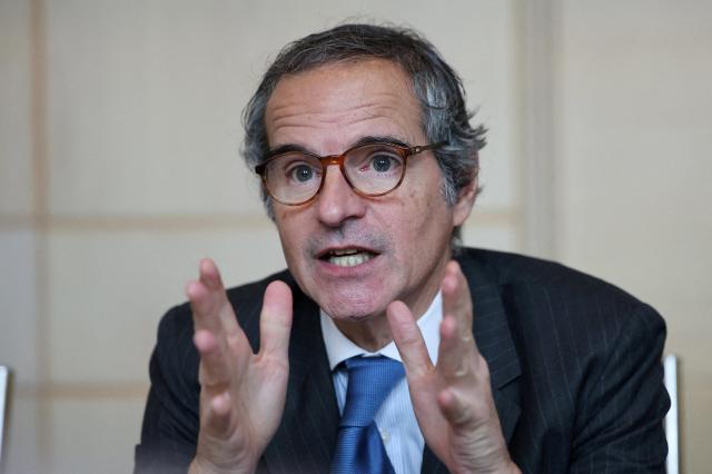 Director General of the International Atomic Energy Agency IAEA Rafael Grossi speaks during a press conference in Seoul on April 15 2026 Reuters-Yonhap
