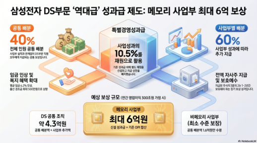 삼성전자 노사, 파격 성과급 합의…메모리 직원 최대 6억 받는다