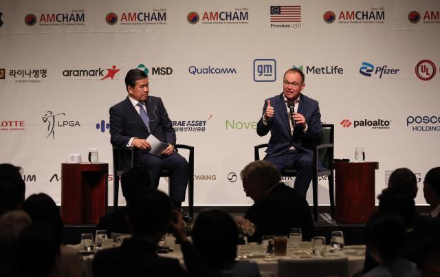 A special luncheon seminar hosted by American Chamber of Commerce in Korea takes place at Grand Hyatt Seoul in Seoul on May 21 2026 AJP Yoo Na-hyun