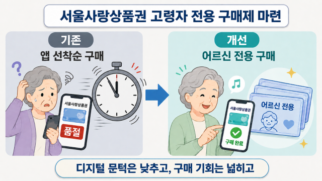 서울시는 어르신들도 서울사랑상품권을 보다 안정적으로 구매할 수 있도록 전용 구매 제도를 도입한다 사진서울시