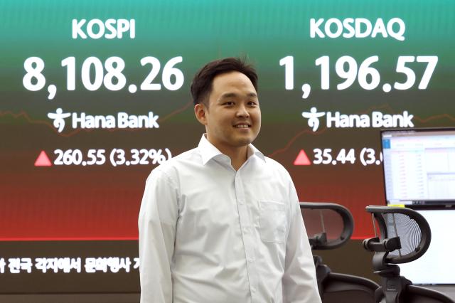 The benchmark KOSPI index breaks past the 8100 mark during intraday trading to hit a fresh all-time high on Tuesday May 26 2026 Yonhap