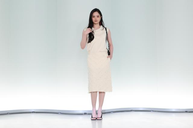 Thai singer ALLY poses at the Chanel 2026 Métiers d’Art Collection Seoul show held at Pompidou Center Hanwha in Yeongdeungpo District Seoul on May 26 2026 AJP Yoo Na-hyun