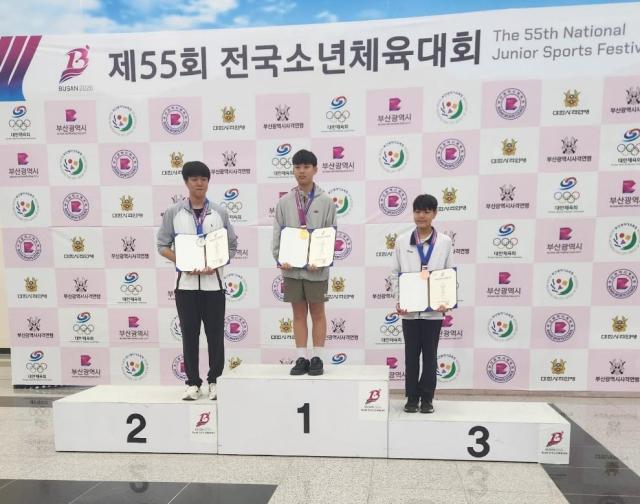 격 종목에서 김대현담양중 학생이 개인전에서 대회신기록을 수립하며 금메달을 획득했다사진전남교육청