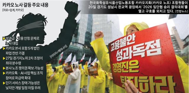 카카오 노사 갈등 주요 내용그래픽아주경제