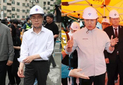 [6·3 지방선거] 유세 중단 정원오·오세훈, 서소문 사고 희생자 조문
