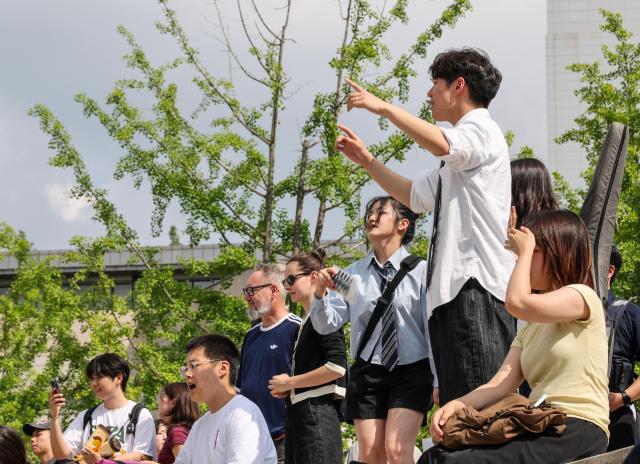 Campus festival events are underway at the Sinchon campus of Yonsei University in Seoul’s Seodaemun District on May 28 2026 AJP Yoo Na-hyun

