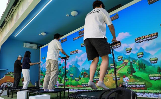 MapleStory-themed installations are displayed during MAPLE ATTACK with LOTTE a special event marking the 23rd anniversary of Nexons online game MapleStory in Songpa District Seoul on May 22 2026 AJP Yoo Na-hyun

