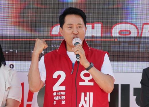 [6·3 지방선거] 오세훈, 李대통령 투표지 노출에 비상식적인 행동