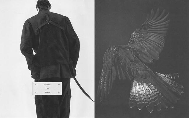 A look from the Songzio x Heliot Emil Falconry collection inspired by the movement and falcons Courtesy of Songzio