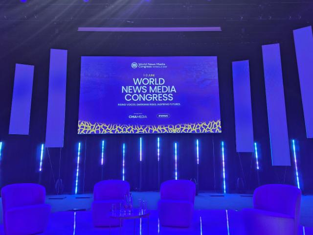 Interior view of the World News Media Congress (WNMC) held in Marseille, France on June 1, 2026. The event took place from June 1 to 3. AJP Seo Hye-seung