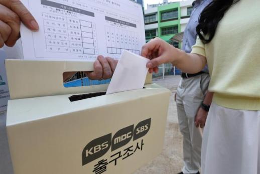 韩国三大电视台地选出口民调出炉