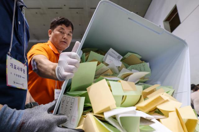 Ruling Democratic Party dominates early vote counting in S. Koreas local elections