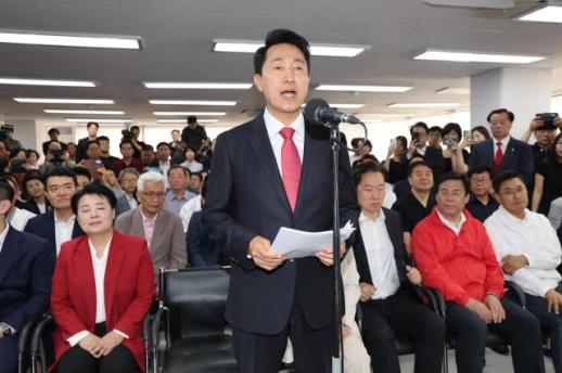 [포토] 소감 밝히는 오세훈 후보
