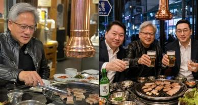 젠슨황 삼겹살집 '여기'였다... "고기는 막내가 굽냐?"