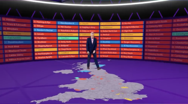 This photo captured from the official BBC youtube channel show UK general election held in 2025