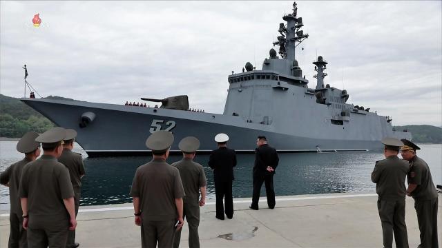 Kim Jong-un inspects sea trial of destroyer ahead of Xi visit
