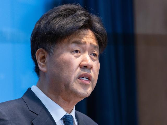 김용 전 민주연구원 부원장 기자회견 사진연합뉴스
