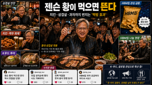 [정세희의 SNS 속 세상] "AI 황제가 먹은 메뉴는?"…젠슨 황 방문 식당마다 화제