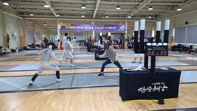 근대5종 국가대표팀 전지훈련 모습해남우슬체육관사진해남군
