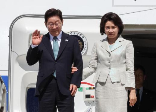 [포토] 이재명 대통령, 벨기에 도착