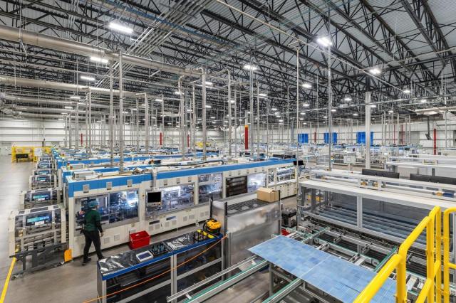 The inside of Hanwha Qcells’ plant in Cartersville Georgia Courtesy of Hanwha Qcells

