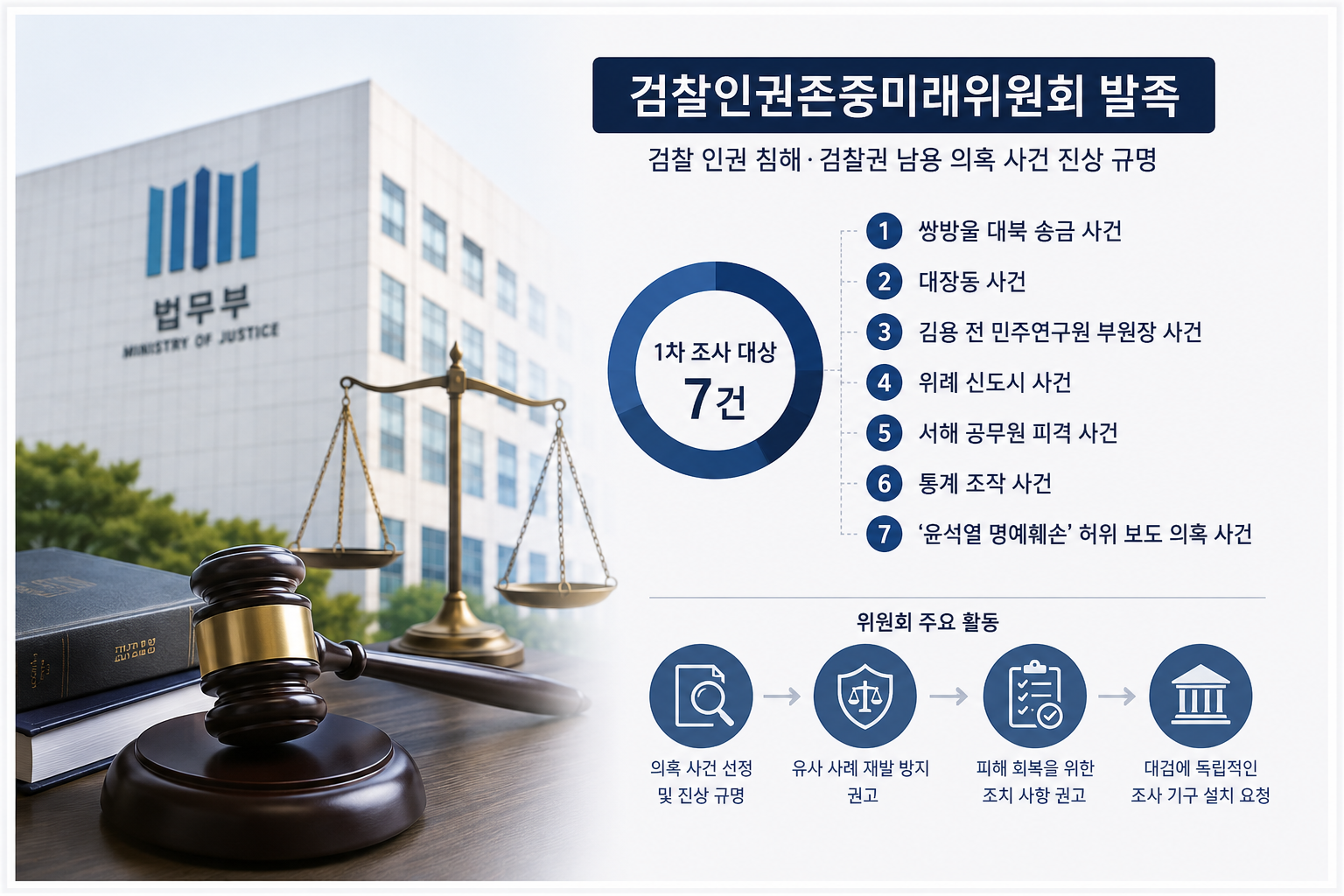 검찰인권존중미래위 출범…1차 조사대상 대장동·쌍방울 대북송금 등 7건 