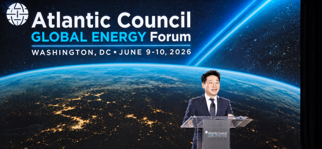 Lee Ho-hyun, Deputy Secretary of the Ministry of Climate Energy, delivers a keynote speech on innovations in power systems and energy security at the Atlantic Council Global Energy Forum in Washington, D.C. on June 9.