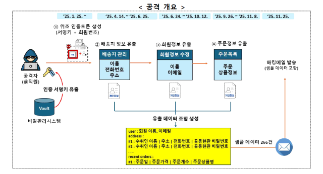 Graphic overview of the Coupang attack