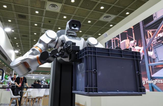 Visitors explore exhibits at Smart Tech Korea 2026 at COEX in Seouls Gangnam District on June 11 2026 

