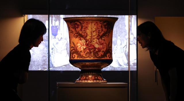 Visitors attend a press preview of the special exhibition Gifts and Records 140 Years of Korea-France Friendship at the National Palace Museum of Korea in Seoul on June 2 2026 AJP Yoo Na-hyun

