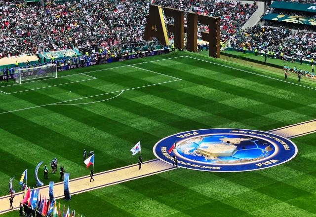 e 2026 FIFA World Cup officially got underway on June 11 local time South Koreas national flag the Taegukgi is carried into the stadium during the opening ceremony ahead of the tournaments opening match between Mexico and South Africa at Mexico City Stadium June 12 2026 Yonhap