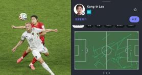 [North Central America World Cup] Lee Kang-ins Impressive Passing Map Stirs Online Buzz