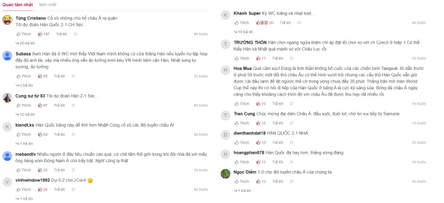 Screenshot of comments from VnExpress article