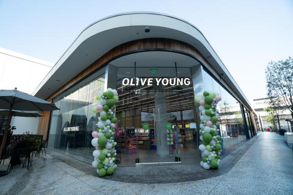 Exterior view of CJ Olive Young's Century City store, which opened on June 13 in California