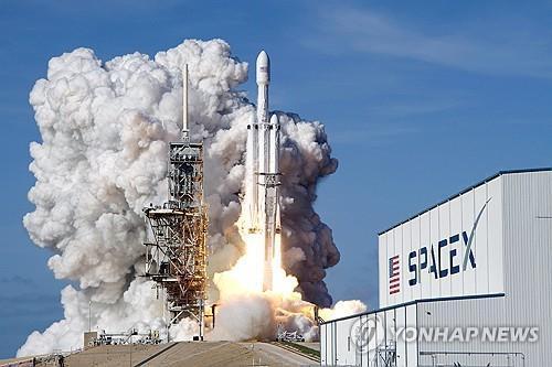 SpaceX rocket launch scene