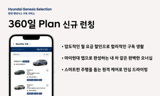 현대차, 전기차 장기 구독 360일 플랜 출시…커넥티드 서비스 제공
