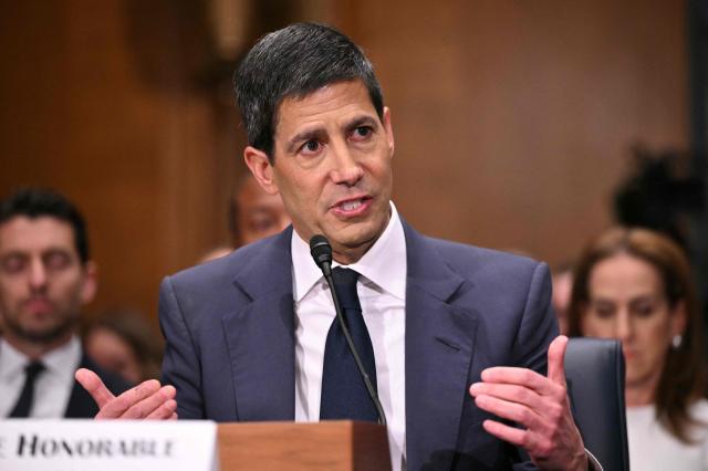 Kevin Warsh then nominee for US Federal Reserve Chair testifies during a Senate Banking Committee confirmation hearing at the Dirksen Senate Office Building on Capitol Hill in Washington DC on April 21 2026 AFPYonhap