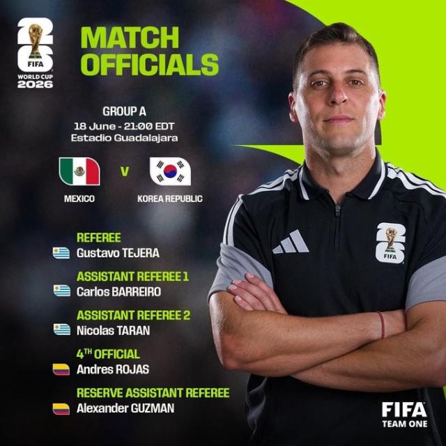 한국-멕시코 조별리그 2차전 심판진 사진FIFA 엑스 캡처