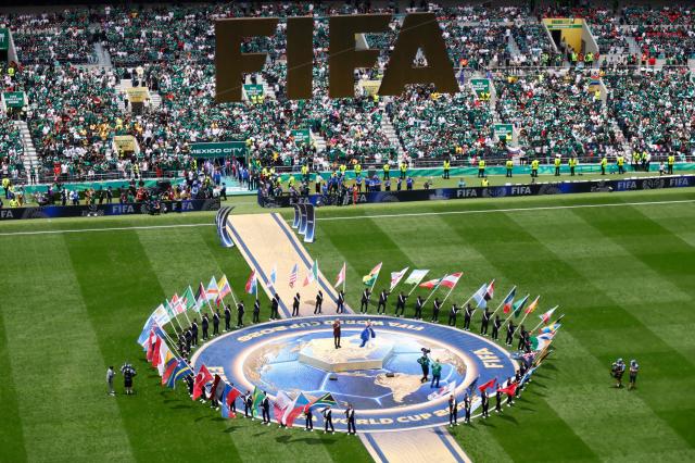 Opening ceremony stage held at Mexico City Stadium on June 11